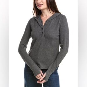 cabi Waffle Hoodie (Dark Charcoal)